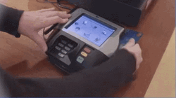 Swiping Credit Card Repeatedly GIF