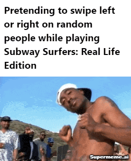 Swiping Left And Right Subway Surfers Real Life Edition GIF