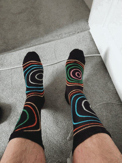 Swirl Design Socks GIF