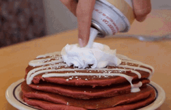 Swirling Whipped Cream On Pancake GIF