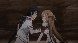 Sword Art Online Asuna Kirito Kiss GIF