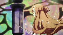 Sword Art Online Asuna Sword Practice GIF