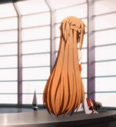 Sword Art Online Asuna Turning Around GIF
