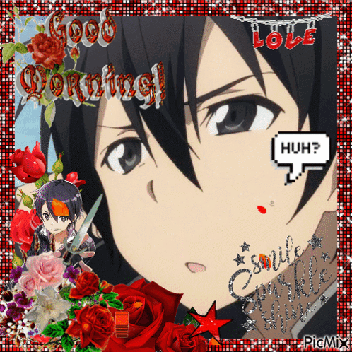 Sword Art Online Character Saying Good Morning GIF
