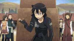 Sword Art Online Kirito Close Open Hands GIF