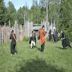 Sword Fight Hold To Hold Battle GIF