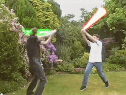 Sword Fight Lightsaber GIF