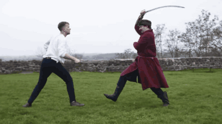 Sword Fight Polish Saber Duel GIF