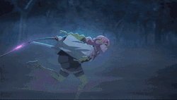 Sword Fighting Demon Slayer Mitsuri GIF