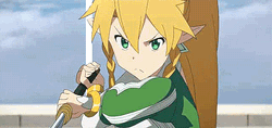 Sword Fighting Leafa Sword Art Online GIF