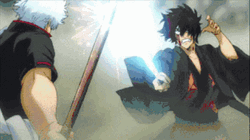 Sword Fighting Shinsuke Takasugi Gintoki Sakata GIF