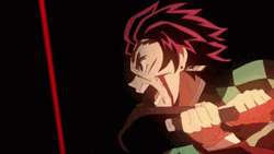 Sword Fighting Tanjiro Fire Breathing Demon Slayer GIF
