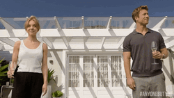 Sydney Sweeney Glen Powell Getting Drunk GIF