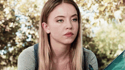 Sydney Sweeney Staring Seriously GIF