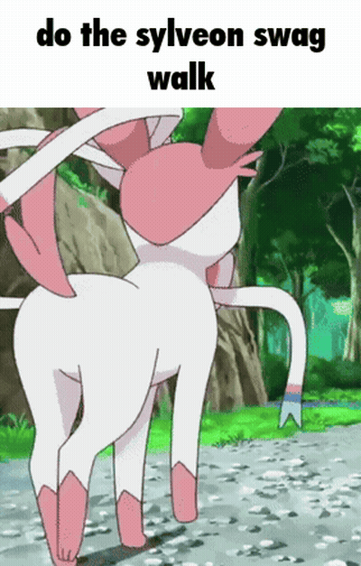 Sylveon Walking Down Dirt Road GIF