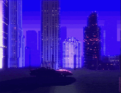 Synthwave Drive Easy Skyscrapers GIF