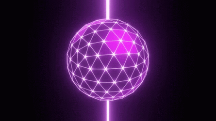 Synthwave Lilac Lights Sphere GIF