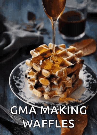 Syrup Poured On Waffles GIF