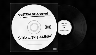 System Of A Down CD And Vinyl Record GIF