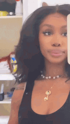 Sza Fixing Hair Selfie Mirror GIF