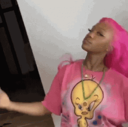 Sza Flipping Pink Hair Photo Shoot GIF