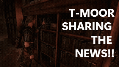 T-Moor Is Sharing The News With A Man Looking At A Book GIF