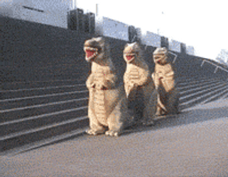 T-Rex Dinosaur Dance GIF
