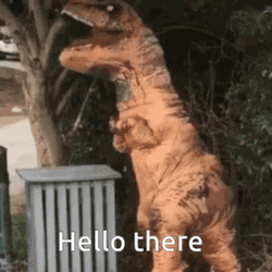 T-Rex Dinosaur Hello There GIF