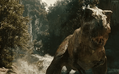 T-Rex Mouth Open Saying Kepler GIF