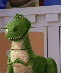 T-Rex Toy Story Shy GIF