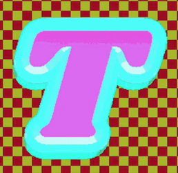 T With Checkered Background GIF