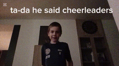 Ta-Da Cheerleader Pom Poms GIF