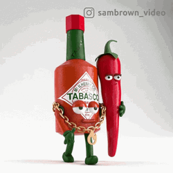 Tabasco Walking With Chili GIF