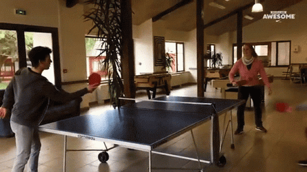 Table Tennis Man Awesome Exhibition GIF