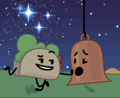 Taco And Bell With Starry Sky GIF