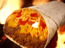 Taco Bell Burrito On Fire GIF