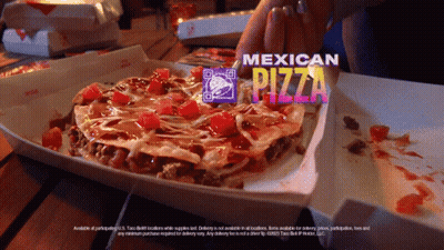 Taco Bell Mexican Pizza Advertisement GIF