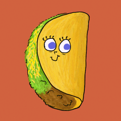 Taco Swirling Eyes Dirty Taco Tuesday GIF