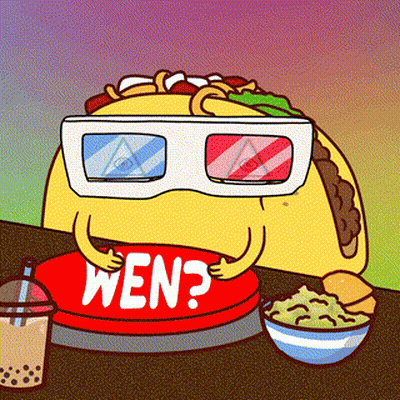 Taco Wearing 3D Glasses At Table GIF