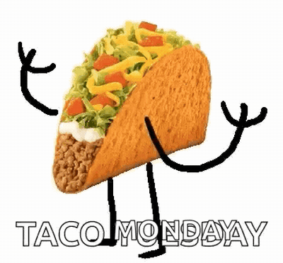 Taco With Arms And Legs GIF