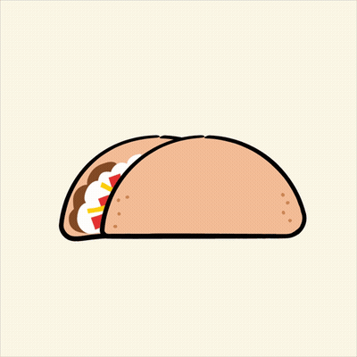Taco With Rainbow On Top GIF