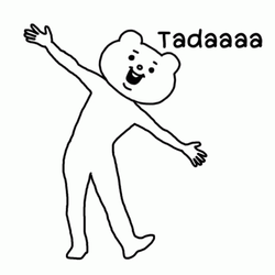 Tada Betakkuma Surprise Greeting GIF