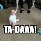 Tada Hi Cute Baby  GIF