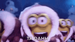 Tada Minions Happy Dance  GIF