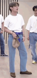 Taehyung Seriously Standing GIF