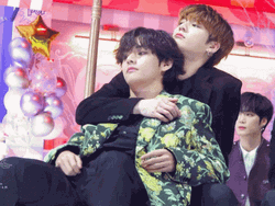 Taekook Leaning And Resting GIF