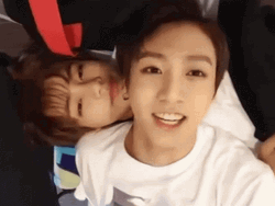 Taekook Leaning On Each Other GIF