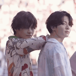 Taekook Looking To The Right GIF