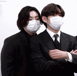Taekook Resting Face On Shoulder GIF