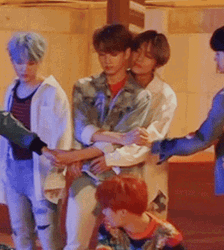 Taekook Tight Back Hug GIF